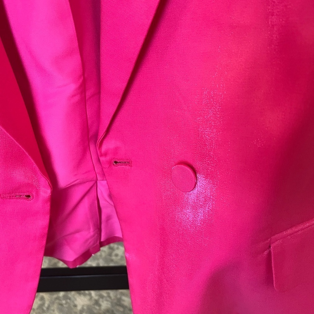 NWT J Crew Double Breasted Button Blazer with Pockets, Barbie Pink, 18 - Picture 3 of 6